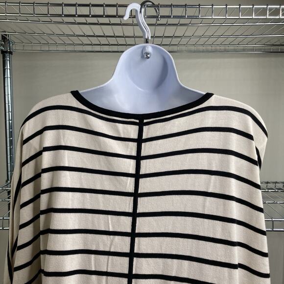 Talbots Women's Striped V Neck‎ Sweater Size 2X Dolman Sleeves Lagenlook Slouchy - Picture 9 of 10